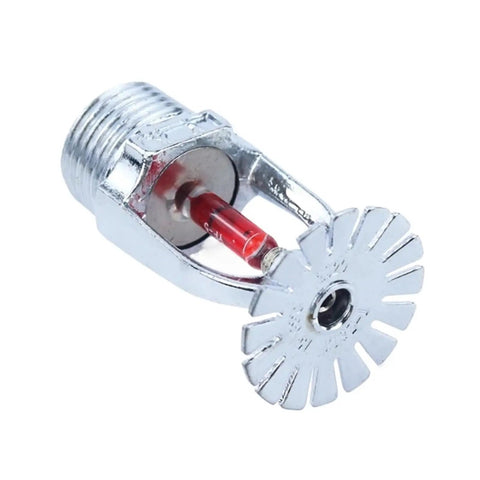 Bronze Ceiling Downward Pendent Fire Sprinkler Head 155F Fast Acting Half Inch Npt Thread, chrome finish, sealed design.