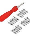 R410A And R32 Valve Core Kit For Air Conditioners Metal Lightweight Spare Part Set With Wrench And Accessories Pro Grade Versatile Replacement Tool