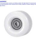 8 Pack Roller Skate Wheels With Bearings Installed For Outdoor Quad Skates 58x32mm 82A White side view
