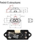 TFmini-S Lidar Range Finder Sensor Module with structure diagrams, for Arduino Raspberry Pi and Pixhawk integration.