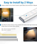 Installation method for Bright Wireless Rechargeable Under Cabinet Lights 3 Pack With Magnetic Mount Motion Sensor Night Lights