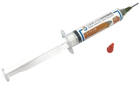 Low Viscosity Halogen-Free Liquid Flux For BGA Rework And Reballing Reflow Ready 10g syringe with needle cap