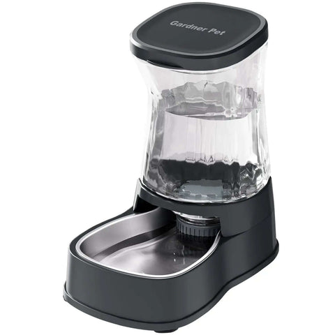 Automatic Pet Water Dispenser Gravity Fed Stainless Steel Bowl 1 Gallon Large Capacity Waterer For Medium And Large Dogs Cats Other Pets BPA Free Easy To Clean Daily.