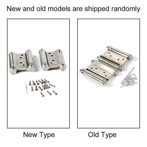 New and old models of Double Action 3 Inch Stainless Steel Door Hinge With Adjustable Tension For Saloon Cafe Doors.
