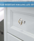 Funny Dog Bull Terrier Cabinet Knobs 2 Pack Dope Round Drawer Pulls Stainless Steel Kitchen Cabinet Hardware installed on drawer