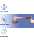 Bright Magnetic Neck Light 2 Pack With Detachable Lights For Hands Free Use, 250 Lumen Super Bright Mode And 150 Lumen Bright Mode