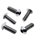 Rock Solid TC4 Titanium Round Head Hex Socket Screws M10x20mm Heavy Duty Precision Fasteners Shop Ready Hardware Pack for Pro Mechanics.