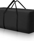 Extra Large 68 Inch Outdoor Cushion Storage Bag For Patio Furniture All Weather Waterproof With Zipper And Handles Black