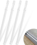 Four Pack Window Security Bars Adjustable From 15.7 To 27.5 Inches For Sliding Glass Doors Lock Bars With Rubber Tips Window Safety Stopper Set For Home Use 0.87 Inch Diameter