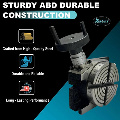4 Slot T Base Rotary Table For Milling Machines With 4 Inch Diameter 100 Mm Built Like A Tank Horizontal And Vertical Mounting