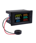 AC Power Meter Panel Gauge With 40 To 300V Range And 100A Input, Digital Multimeter With Color LCD Display