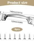 Stainless Steel Garage Door Handle Set 2 Pack With 8 Screws No Sweat Durable Rustproof Gate Handle dimensions shown