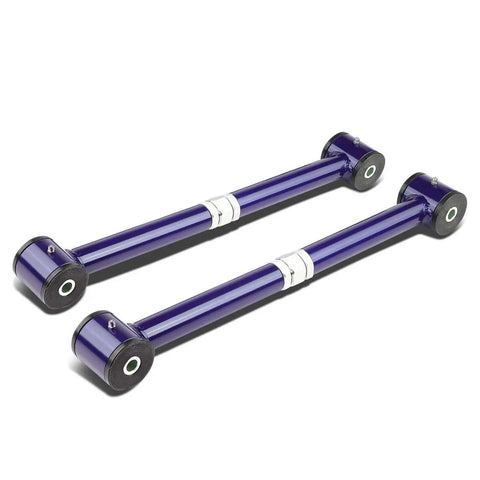 Beefy Blue Adjustable Panhard Track Bar And Lower Control Arm Kit For Fbody Camaro Firebird With Chromoly Spherical Bearings and Flex Bushings, purple arms.