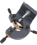 Built Tough Metal Wood Lathe Steady Rest Adjustable Mini Lathe Stabilizer with copper pads and gray finish for strong support.