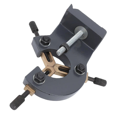Built Tough Metal Wood Lathe Steady Rest Adjustable Mini Lathe Stabilizer with copper pads and gray finish for strong support.