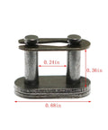 Six Piece 06B1 Roller Chain Offset Link Set Carbon Steel Connecting Links with measurements for heavy duty chains repair