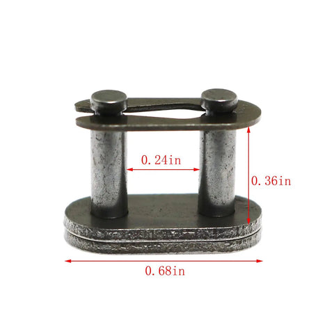 Six Piece 06B1 Roller Chain Offset Link Set Carbon Steel Connecting Links with measurements for heavy duty chains repair