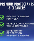 Marine Quick Wax Spray For Boats With Fiberglass And Gelcoat Easy Spray On Application Delivers Slick Gloss Finish On Wet Or Dry Surfaces 90 Day Protection And Quick Shine For A Fresh Look 32 Oz features premium protectants and cleaners with gentle formula, contaminant repellence, and UV protection.