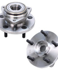 AWD Front 4Pc CV Axles Kit For Jeep Grand Cherokee 1999 2004 With Selec Trac Includes Two Front CV Axle Shafts And Two Front Wheel Bearing Hubs Replacement For 4WD Models close-up image of two front wheel bearing hubs