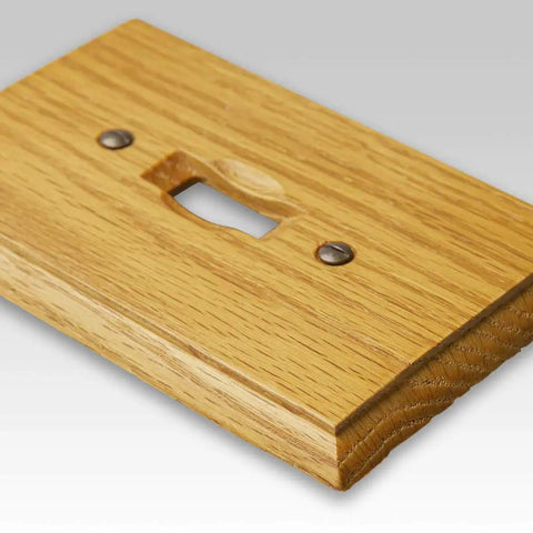 Wood Wall Plate With Light Oak Finish For Duplex Outlet Cover 1 Pack Modern Rustic Style Classic Yet Sleek Home Improvement Decor