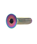 Titanium M4x15mm Countersunk Flat Head Hex Socket Cap Screws Pack Of 6 Multicolor 6Al4V Titanium Alloy DIN7991 For Bikes