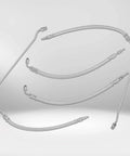 All In One Trim Tilt Hydraulic Ram Cylinder Hose Kit With Braided Stainless Steel Hoses For Alpha Drives 1991 And Newer And Bravo 1 2 3 16-3/16 Inch Fits 9B-106 And 9B-116 Trim Cylinders