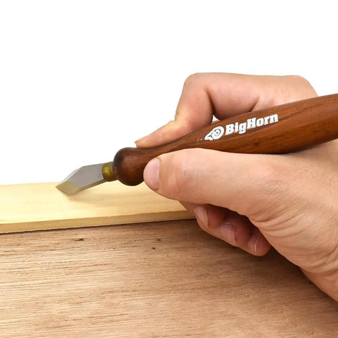 Marking Knife For Woodworking With Red Handle Small Size Ultra Precise Scribing Tool used on wood surface