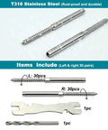 Three Sixteenth Inch T316 Stainless Steel Cable Railing Hardware Kit with 30 pairs swage lag screws for wood posts