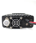 Back view of Mini 25 Watt Dual Band Mobile Radio Station with IP67 waterproof rating showing external speaker and PC programming port.