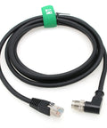 M12 X Coded Ethernet Cable For Cognex In Sight And DataMan Vision Systems 2 Meter High Flex CAT6A RJ45 To 8 Pin Male Connector