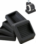 Top Shelf Rubber Furniture Pads Iron Clad Non Slip Chair Wheel Stopper in five pack, black rubber pads for hardwood floors.
