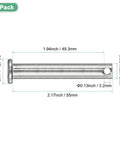 Single Hole Clevis Pins 4 Pack M8 X 55mm Stainless Steel 304 Flat Head Linkage Pins For Mechanical Setups Hinges Rigging Lifting Gear Built Tough Reusable Fasteners, 4 pack dimensions