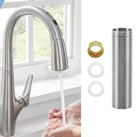 Sturdy Tap Repair Kit With Thick Solid Stainless Steel Extension And Brass Lock Nut 150 Mm For Copper Pipes Two Rubber Seals, sink tap