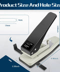Two Pack Handheld ID Card Slot Punch Kit For PVC Cards Luggage Tags Name Tags And Badges with Metal Hole Puncher, dimensions shown