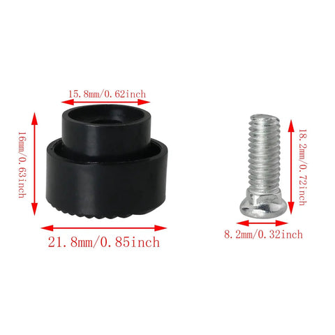 Three Pack Kick Down Door Stop Rubber Tip Replacements With Screws Black Rubber Door Stopper Tips For Doors Durable Rubber Construction No Fuss Install And Protect Floors From Slams dimensions