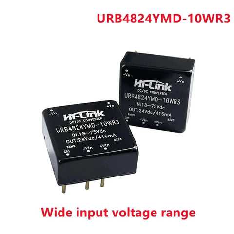 Plug And Play Dc Dc Isolated Converter Designed For Seamless EV Charging Applications With Steady 48V Input Delivering Sweet 3V 5V 9V 12V Or 24V Output On This Rock Solid 10W Switching Power Supply Module Built Tough For Daily Drives Or Garage Mods, showing two URB4824YMD-10WR3 modules for DC/DC voltage conversion.
