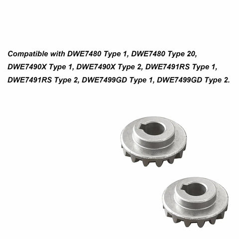 Two Pack Table Saw Bevel Gear Replacement Kit, Helical Metal Gear For Smooth, Precise Cuts, compatible gear set shown