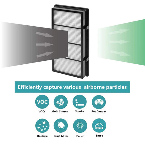 Replacement True HEPA Filter Pack Of 2 For Holmes AER1 HAPF300 HAPF30 And Bionaire Purifiers Allergen Remover illustration