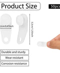 50 Pack Plastic Curtain Hooks And Track Gliders For Smooth Curtain Rods White Replacement Parts Set With Lightweight Durable Plastic Sliders And Curtain Rail Hooks For Easy Install And Quiet Glide. 50pcs white plastic curtain hooks, 3.2cm x 1.2cm