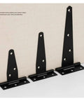 Beefy Heavy Duty Metal Door Hinges Set Ten Pack 3/4/6 Inch Gate Strap Hinges with T Shape on wall display
