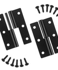 Two Pack Copper Lift Off Cabinet Door Hinges Two Point Four Inch Right Handed Slip Joint Black Butt Hinges For Cabinets Detachable Quiet Self Lubricating Indoor Outdoor Use.