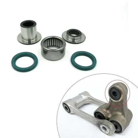 Badass Rear Shock Lower Needle Roller Bearing Oil Seal Repair Fix Kit For Kawasaki KX250F KX450F KLX450R MX Suspension Rebuild With OEM Part Numbers 920461151 420360022 920461192, bearing and seals