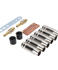 Fafeicy 21 Piece Welding Accessory Kit With Brass Gas Nozzles And 0.8mm Contact Tips For Mig Welding Torch showing brass nozzles and contact tips