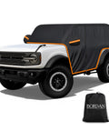 Ford Bronco 2 Door Cab Cover 420D Oxford Fabric Waterproof All Weather Sun Rain UV Dust Protection With Zipper Door fitted on vehicle