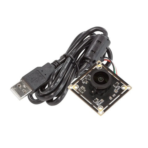 12MP USB Camera Module With 4K At 15fps Lightburn Ready, M12 lens, wide 110-degree field of view, USB cable attached