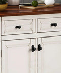 Killer 6-Pack Matte Black Cabinet Knobs With Backplates Solid Zinc Alloy Single Hole Drawer Pulls For Kitchen Cabinets And Dressers on white cabinet