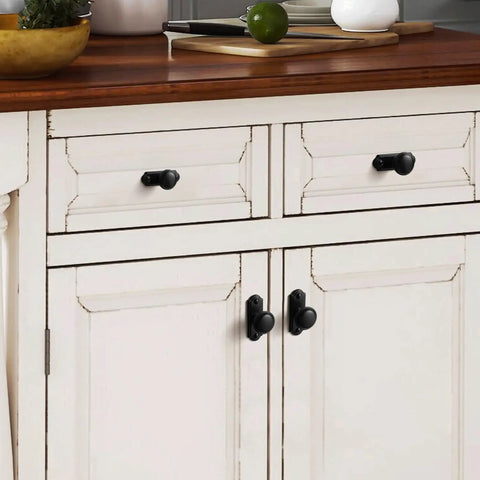 Killer 6-Pack Matte Black Cabinet Knobs With Backplates Solid Zinc Alloy Single Hole Drawer Pulls For Kitchen Cabinets And Dressers on white cabinet