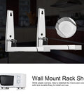 Stainless Steel Microwave Oven Bracket Wall Mount Rack Shelf for Kitchen Space Saving Tidy Countertops Silver Finish
