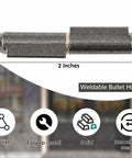 Heavy Duty Weld On Bullet Hinge Built Like A Tank For Massive Loads Features Solid Steel Body, 2 Inch, smooth rotation.