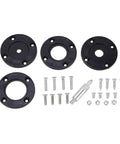 Top Grade Aluminum Router Table Insert Plate With Four Butter Smooth Trim Rings And Dual Inch Metric Scale For Zero Fuss Woodworking DIY and Garage Carpentry Builds, includes fittings and screws.